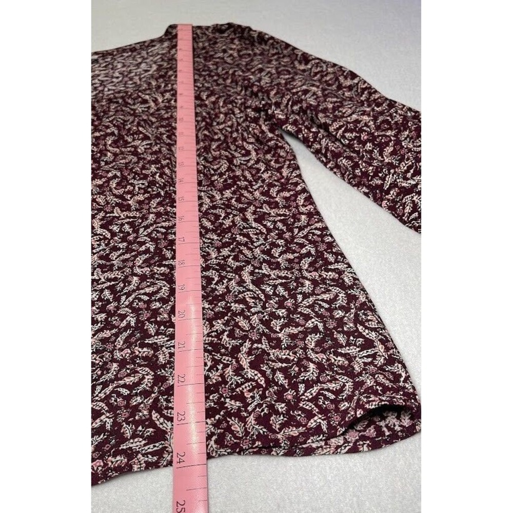 Loft Top ‎ Blouse Women Large Multicolor Floral Lightweight  Long Sleeve Buttons - Picture 5 of 10